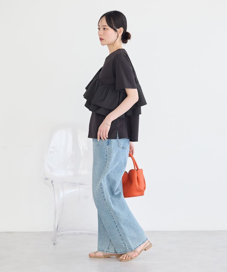 earth music&ecology「【接触冷感】フリルプルオーバー」|Tシャツ・カットソー|