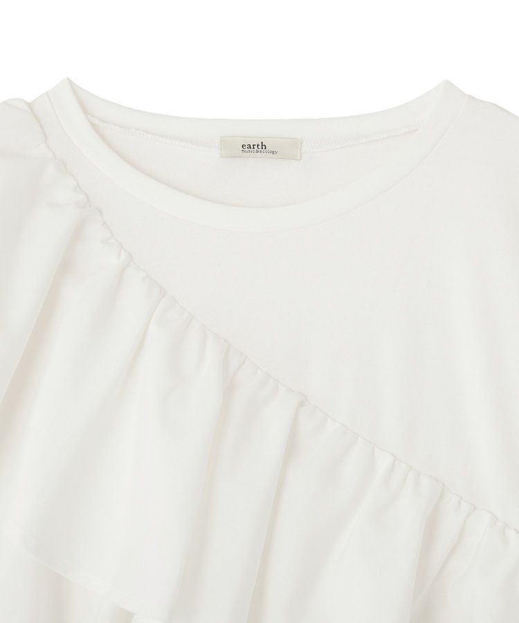 earth music&ecology「【接触冷感】フリルプルオーバー」|Tシャツ・カットソー|