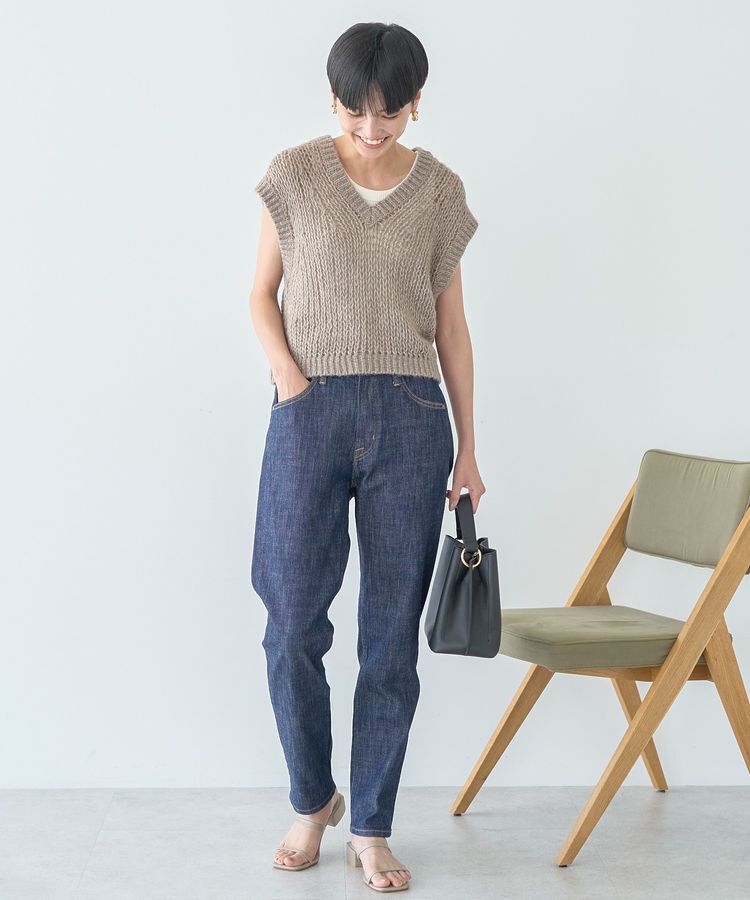 AMERICAN HOLIC「【選べる丈】甘編みニットベスト」|ベスト・ジレ|