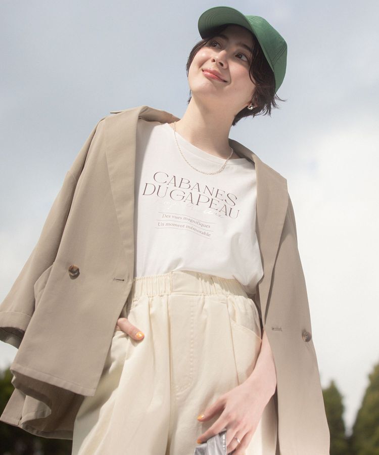 Green Parks「【適ON】多段きれい目ロゴTシャツ」|Tシャツ・カットソー|