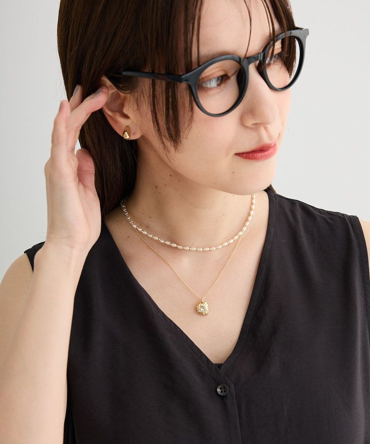Green Parks「2SETビジューモチーフネックレス」|ネックレス|Gold