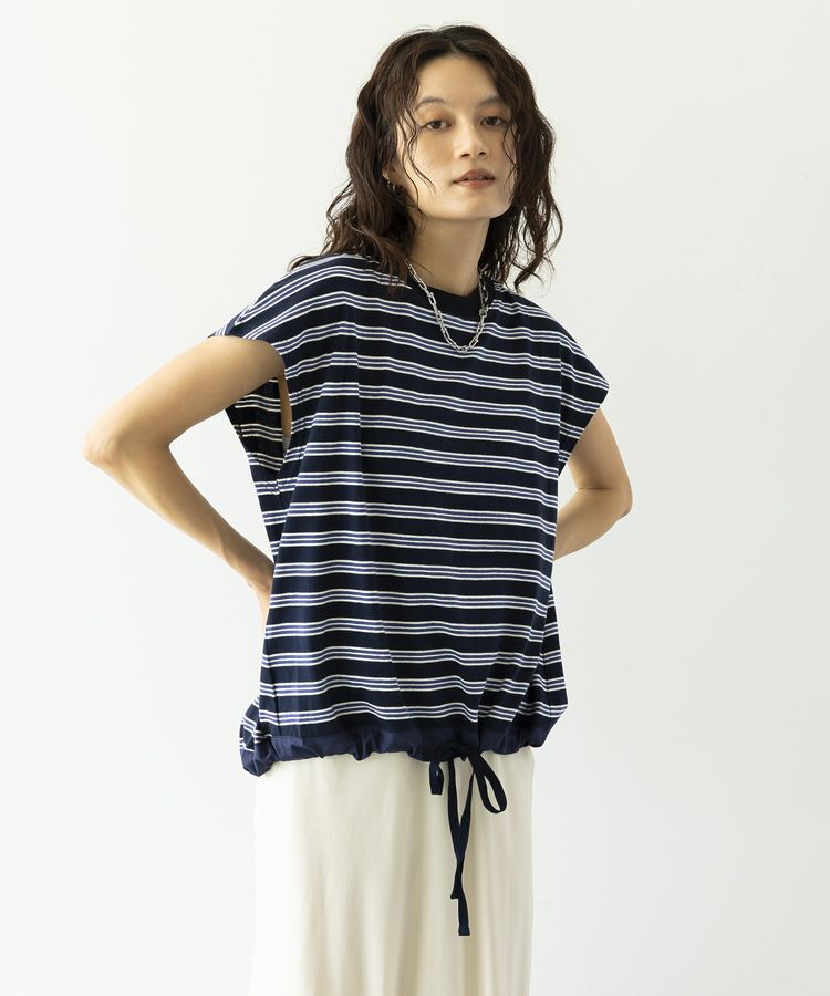 GARAGE OF GOOD CLOTHING「マルチボーダードロストプルオーバー」|Tシャツ・カットソー|Navy