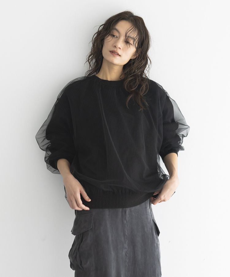 GARAGE OF GOOD CLOTHING「【TORRAZZO DONNA】シアチュール＋ニットトップス」|ニット・セーター|Black