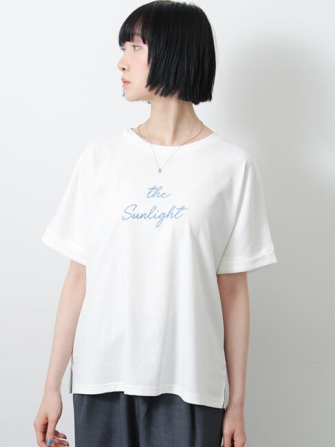 Samansa Mos2「◇【接触冷感/UVカット】アソート刺繍Tシャツ」|ニット・セーター|