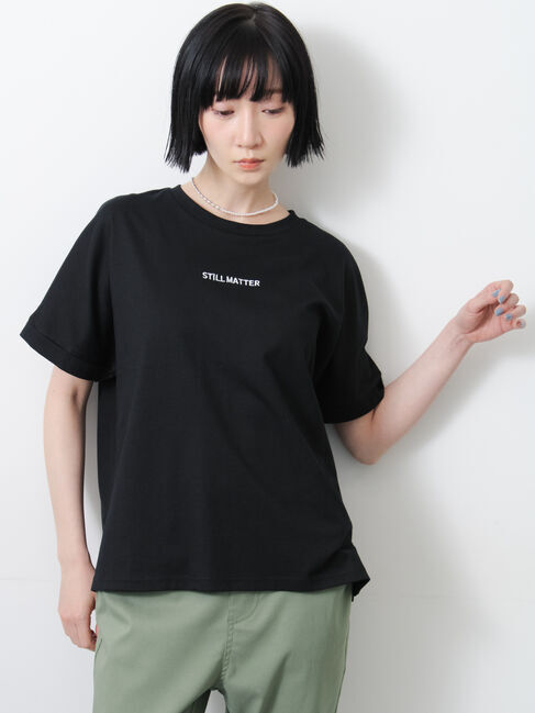Samansa Mos2「◇【接触冷感/UVカット】アソート刺繍Tシャツ」|ニット・セーター|
