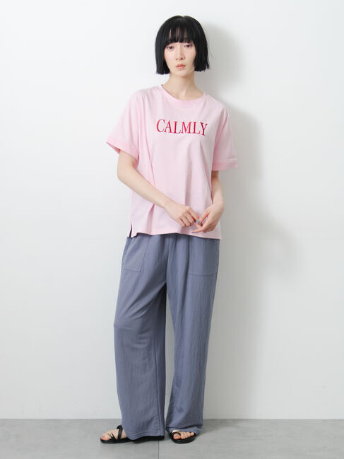Samansa Mos2「◇【接触冷感/UVカット】アソート刺繍Tシャツ」|ニット・セーター|