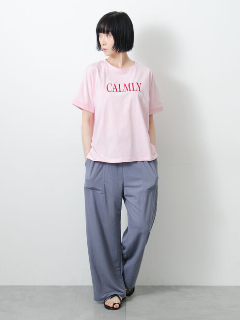 Samansa Mos2「◇【接触冷感/UVカット】アソート刺繍Tシャツ」|ニット・セーター|