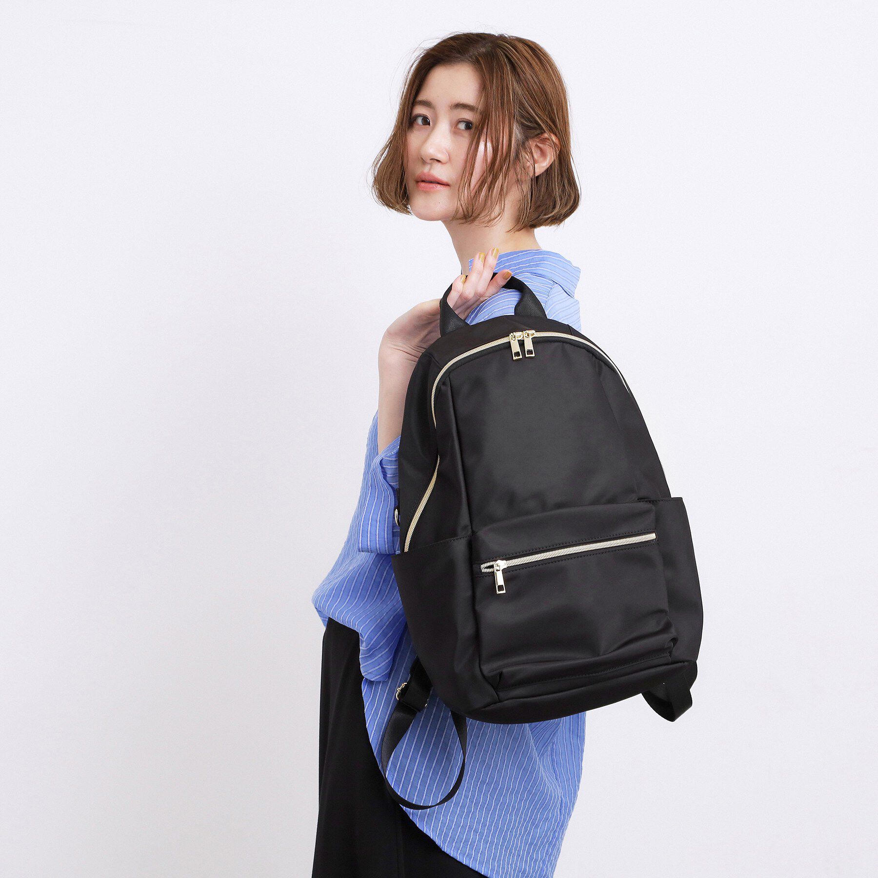 grove「【A4・撥水】大人気！人間工学多機能リュック」|リュック|ブラック(019)