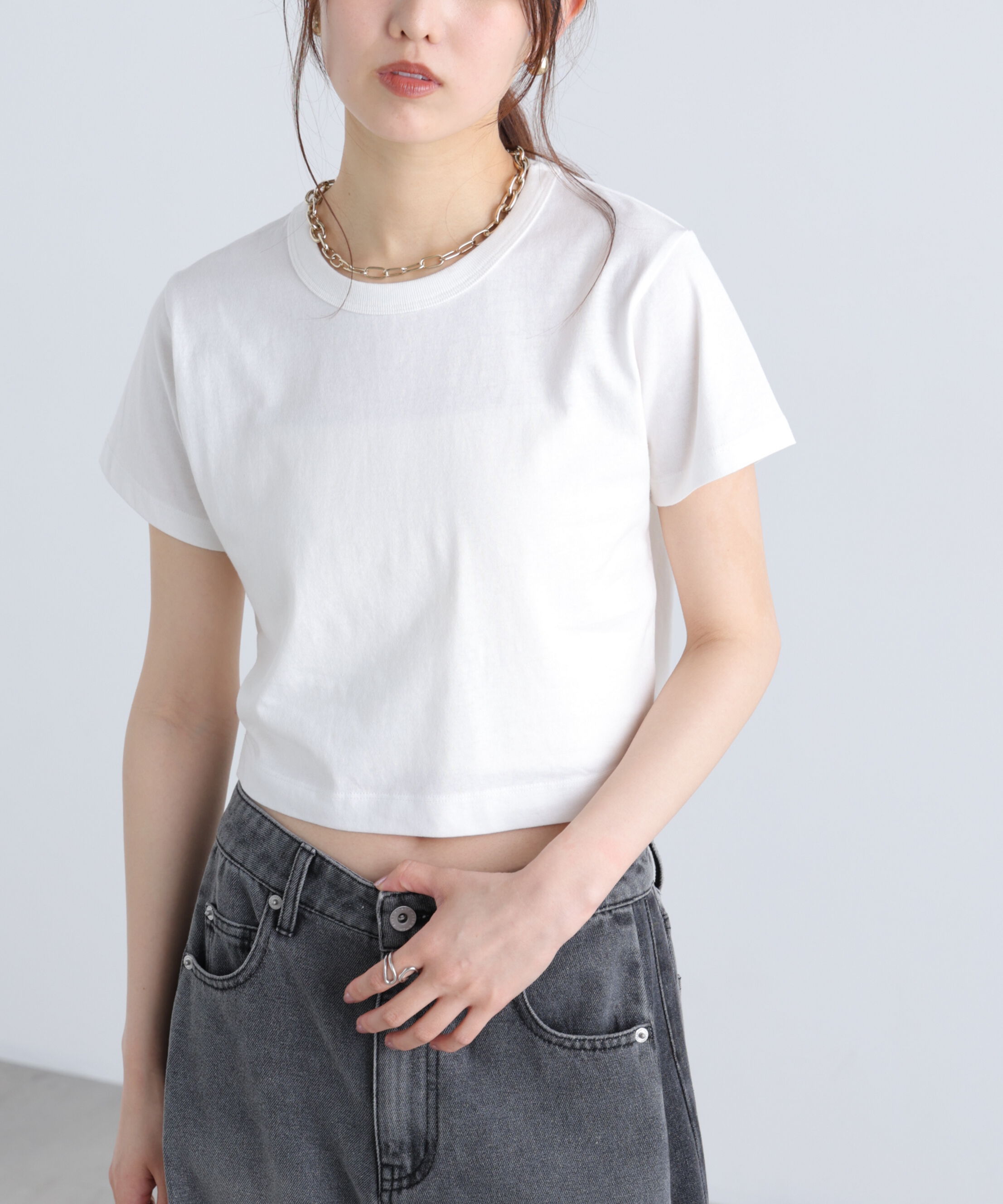  「USAコットンクルーネックTシャツ」|Tシャツ・カットソー|