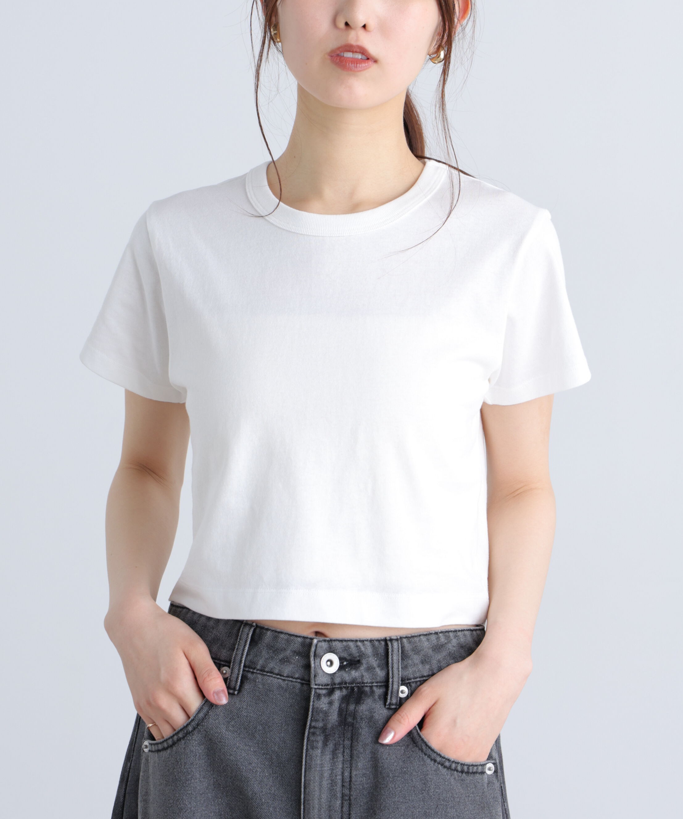  「USAコットンクルーネックTシャツ」|Tシャツ・カットソー|