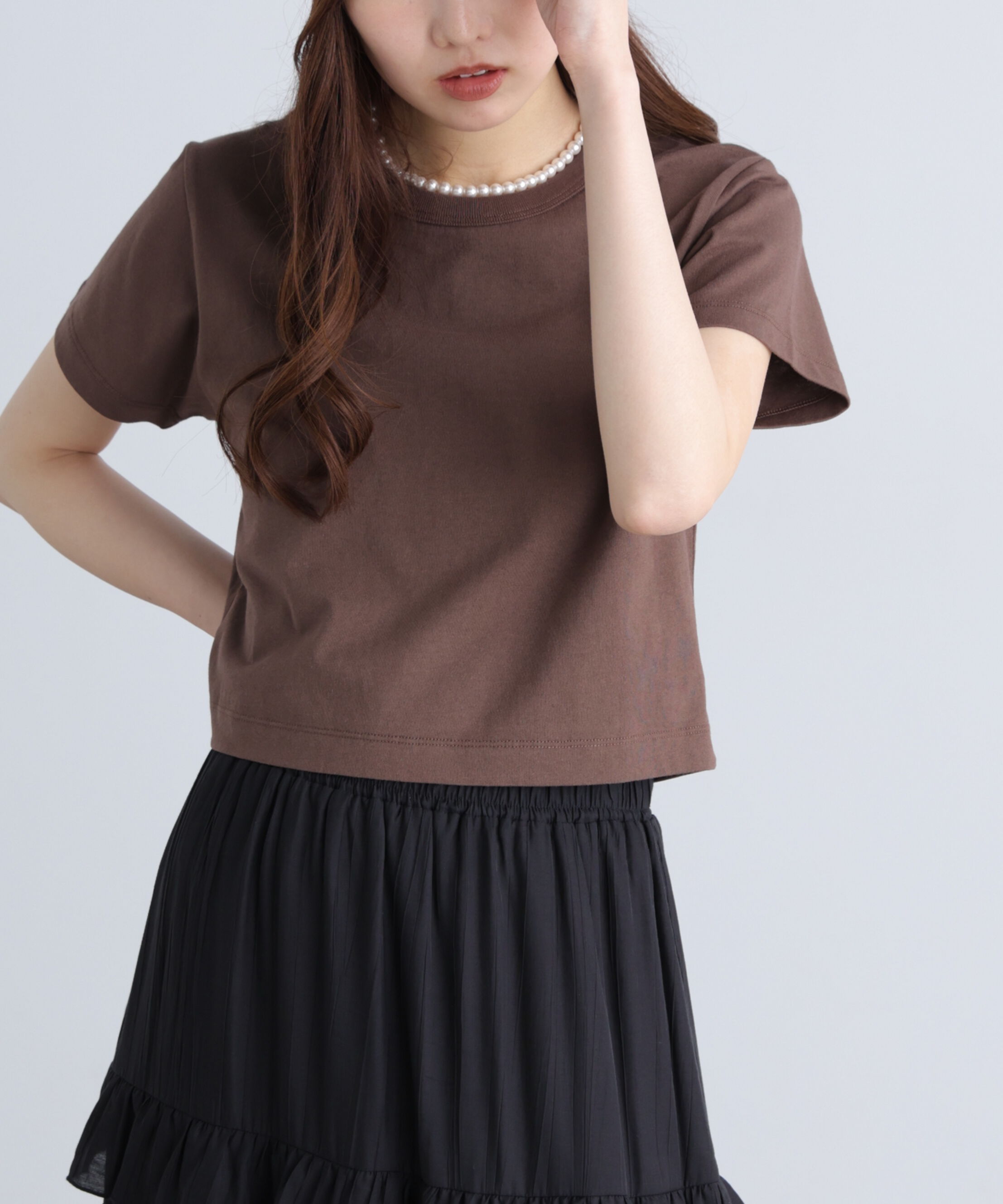  「USAコットンクルーネックTシャツ」|Tシャツ・カットソー|