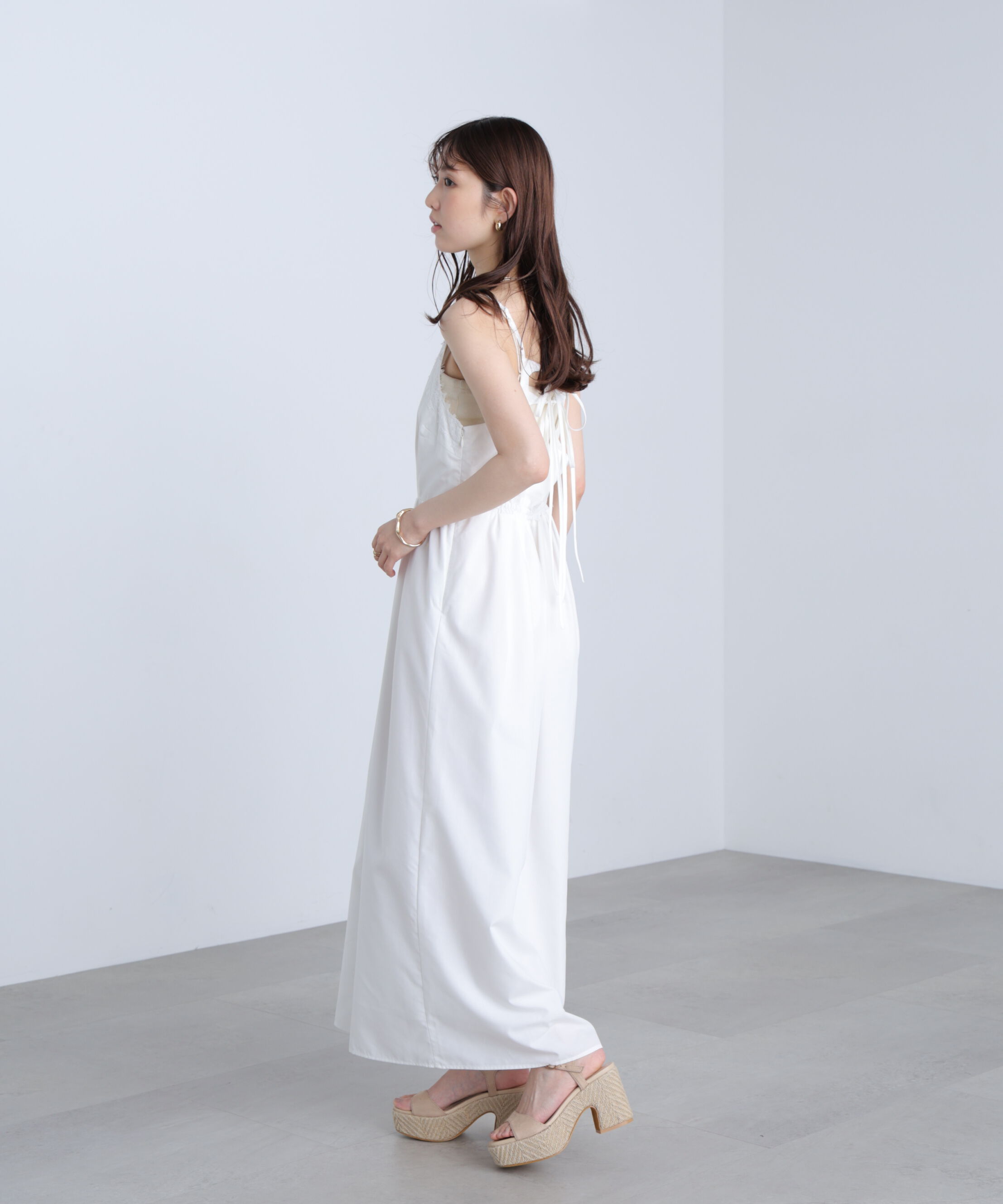  「レーストリムリボンキャミワンピース〈MFM〉」|ワンピース|