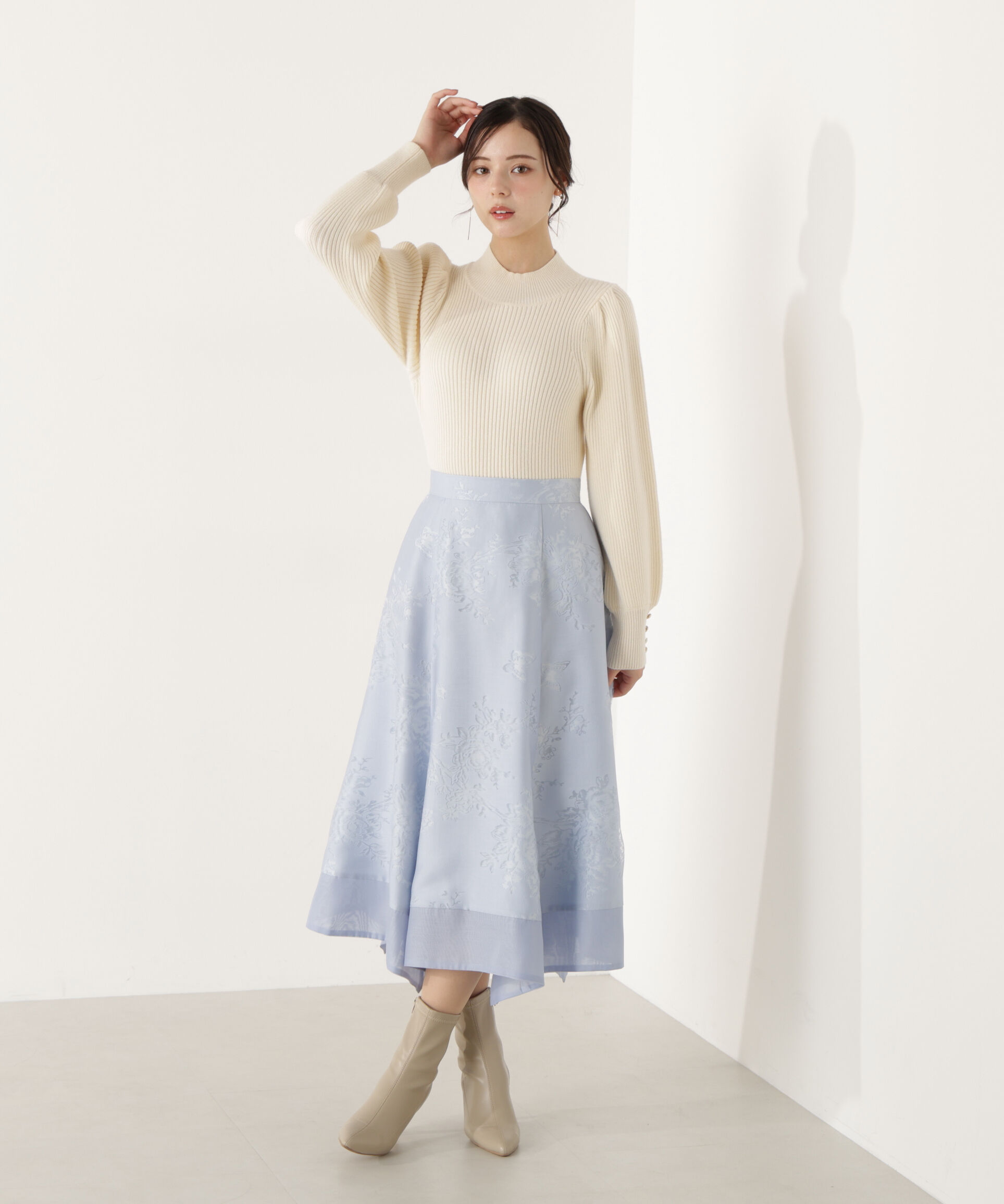 PROPORTION BODY DRESSING「ハイネックボリュームスリーブニット」|ニット・セーター|
