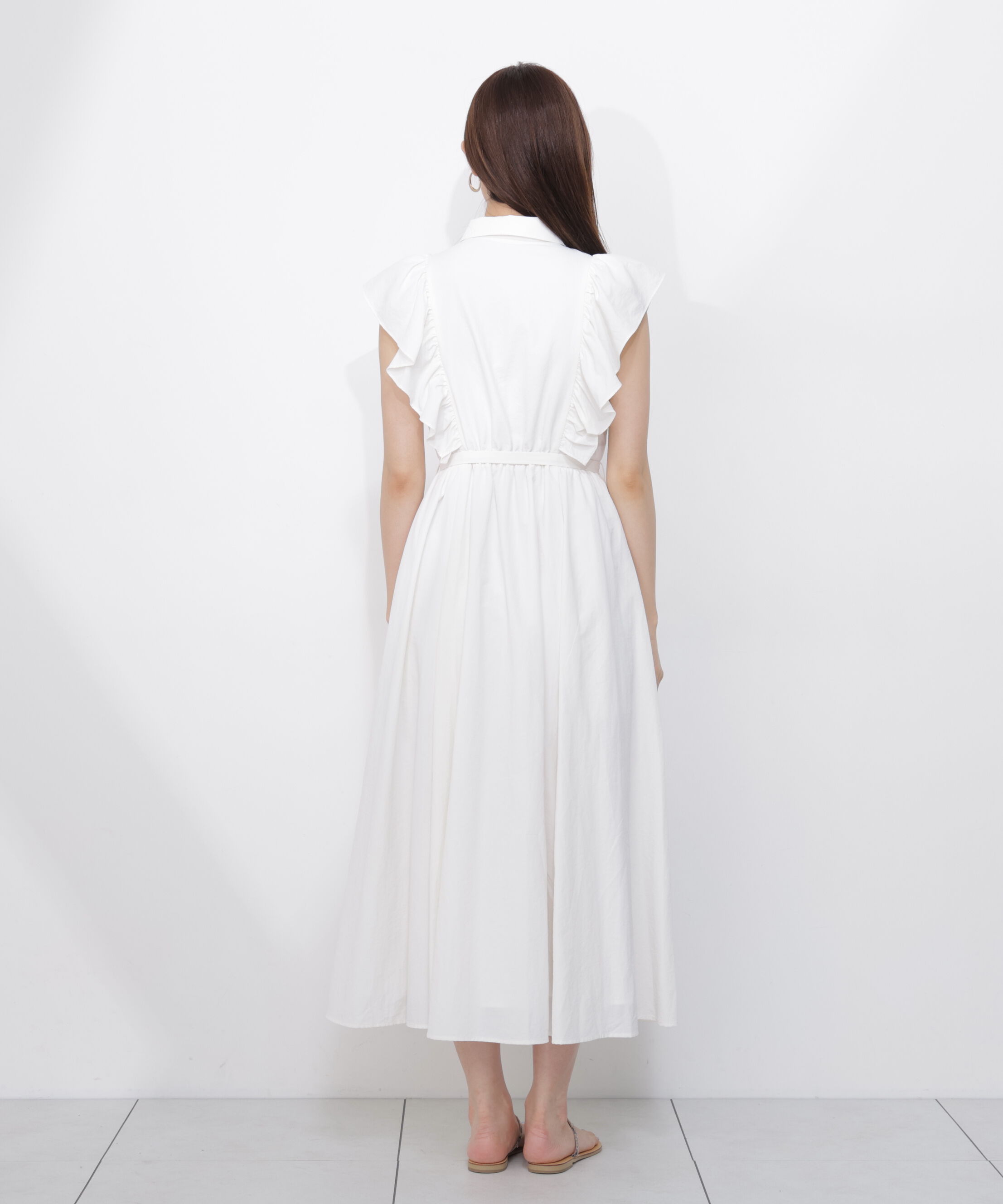 PROPORTION BODY DRESSING「＜中川紅葉さん着用＞フロントレースシャツワンピース」|ワンピース|