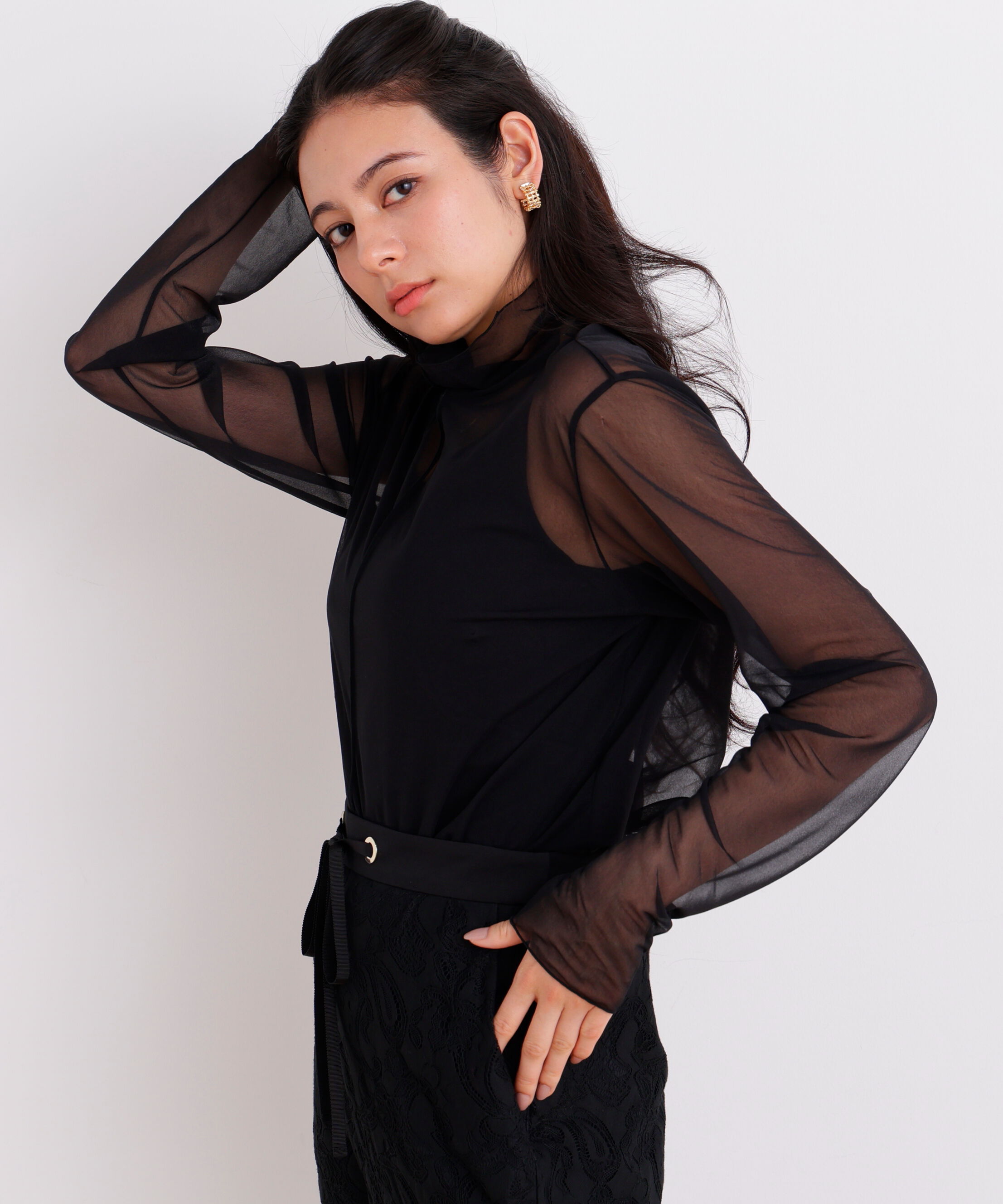  「シアーハイネックカットソー」|Tシャツ・カットソー|