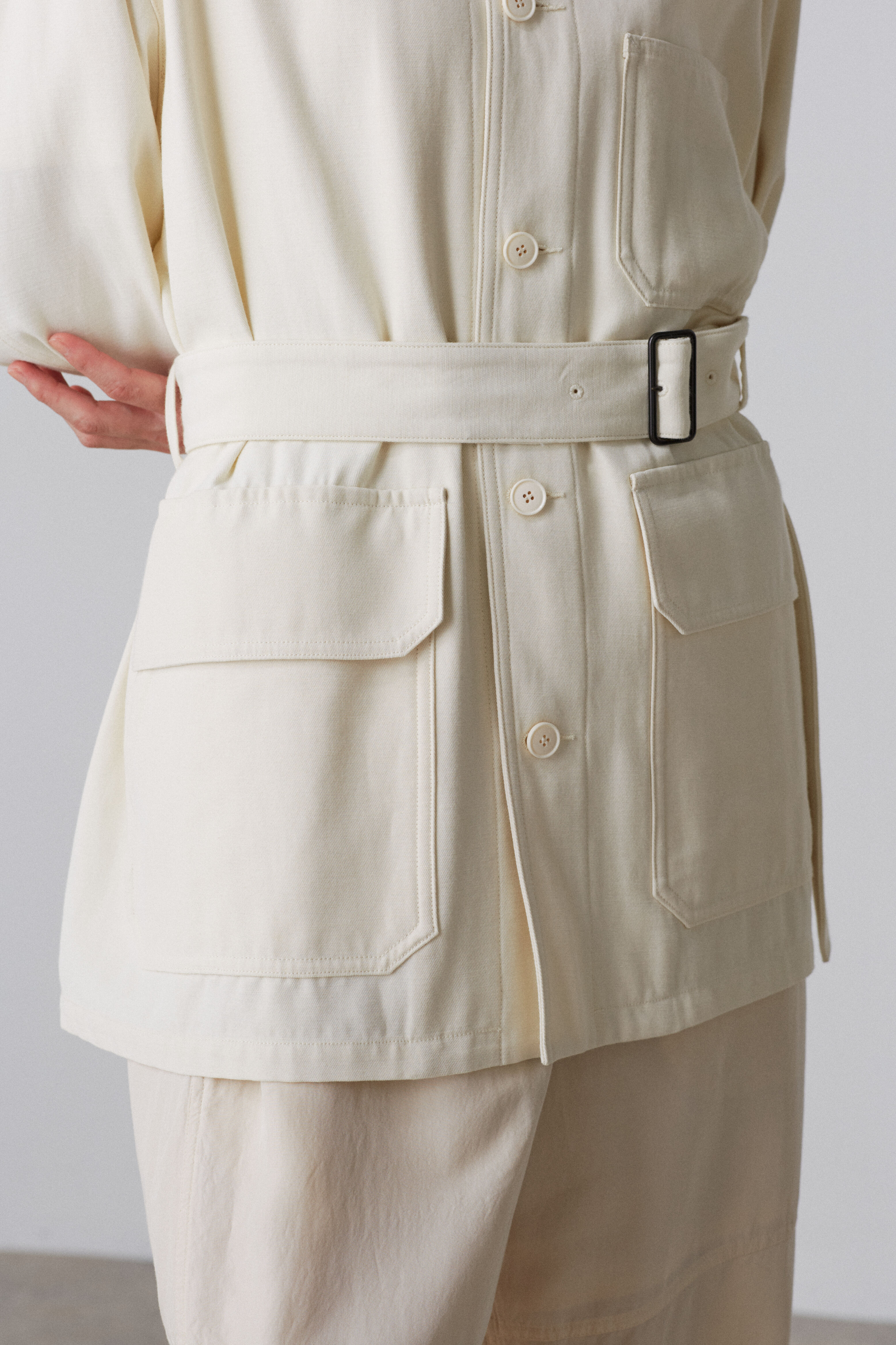 YLEVE 「YLEVE / VISCOSE COTTON COVERALL JACKET」|ブルゾン・スタジャン|