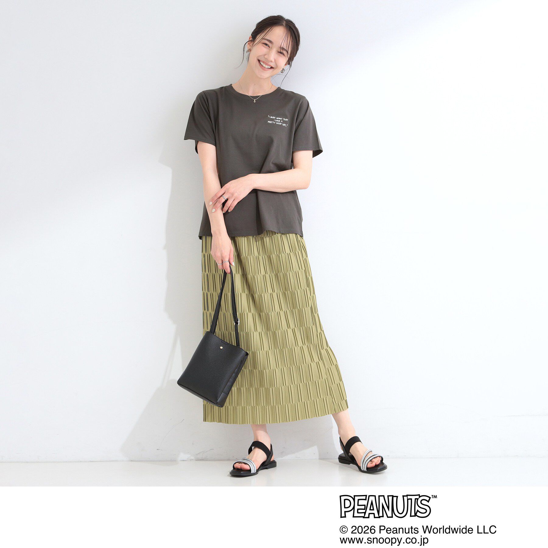 SHOO･LA･RUE「【PEANUTS】ひんやりプリントTシャツ」|Tシャツ・カットソー|