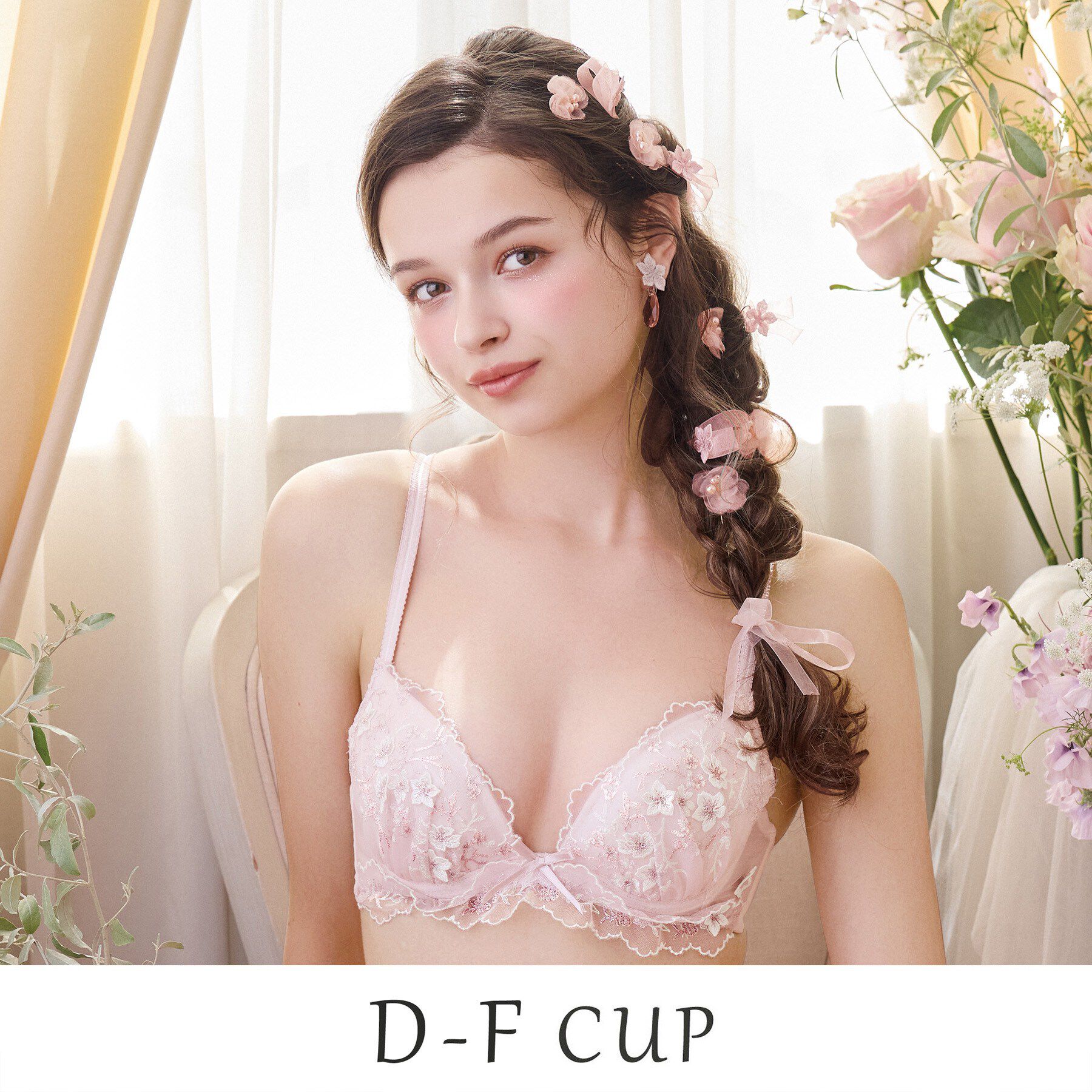Risa Magli「フリート ブラジャー (D-F) ＜リサマリミラクル谷間ブラ＞」|インナー|ピンク(071)