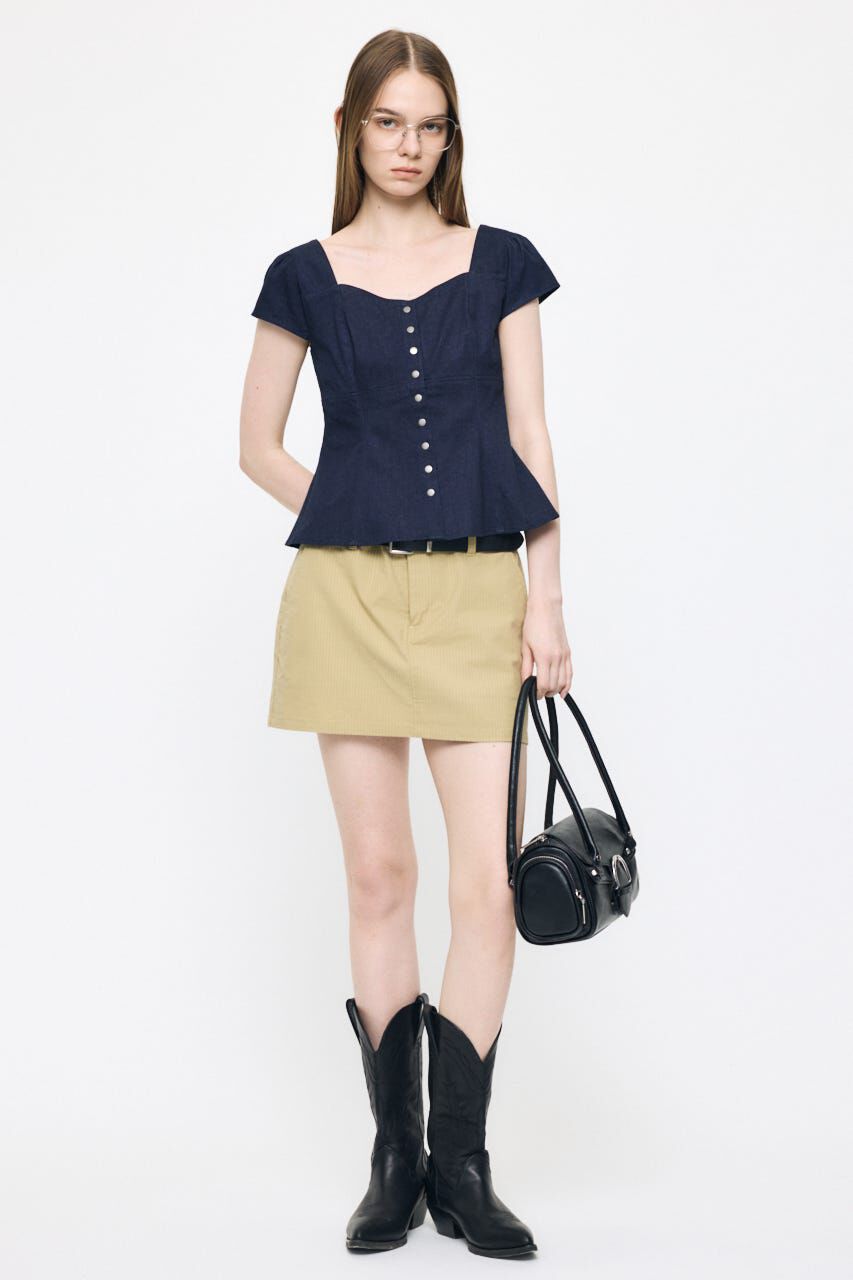 MOUSSY「BUTTON UP FITTED ブラウス」|シャツ・ブラウス|