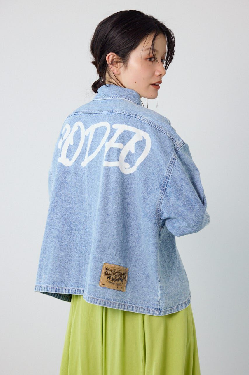 RODEO CROWNS「デニムワイドシャツ」|シャツ・ブラウス|L/BLU1