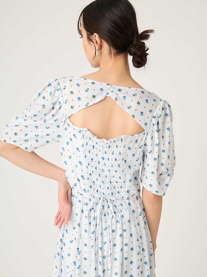 FRAY I.D「【FRAY I.D MADE WITH LIBERTY FABRIC】パフスリーブワンピース」|ワンピース|