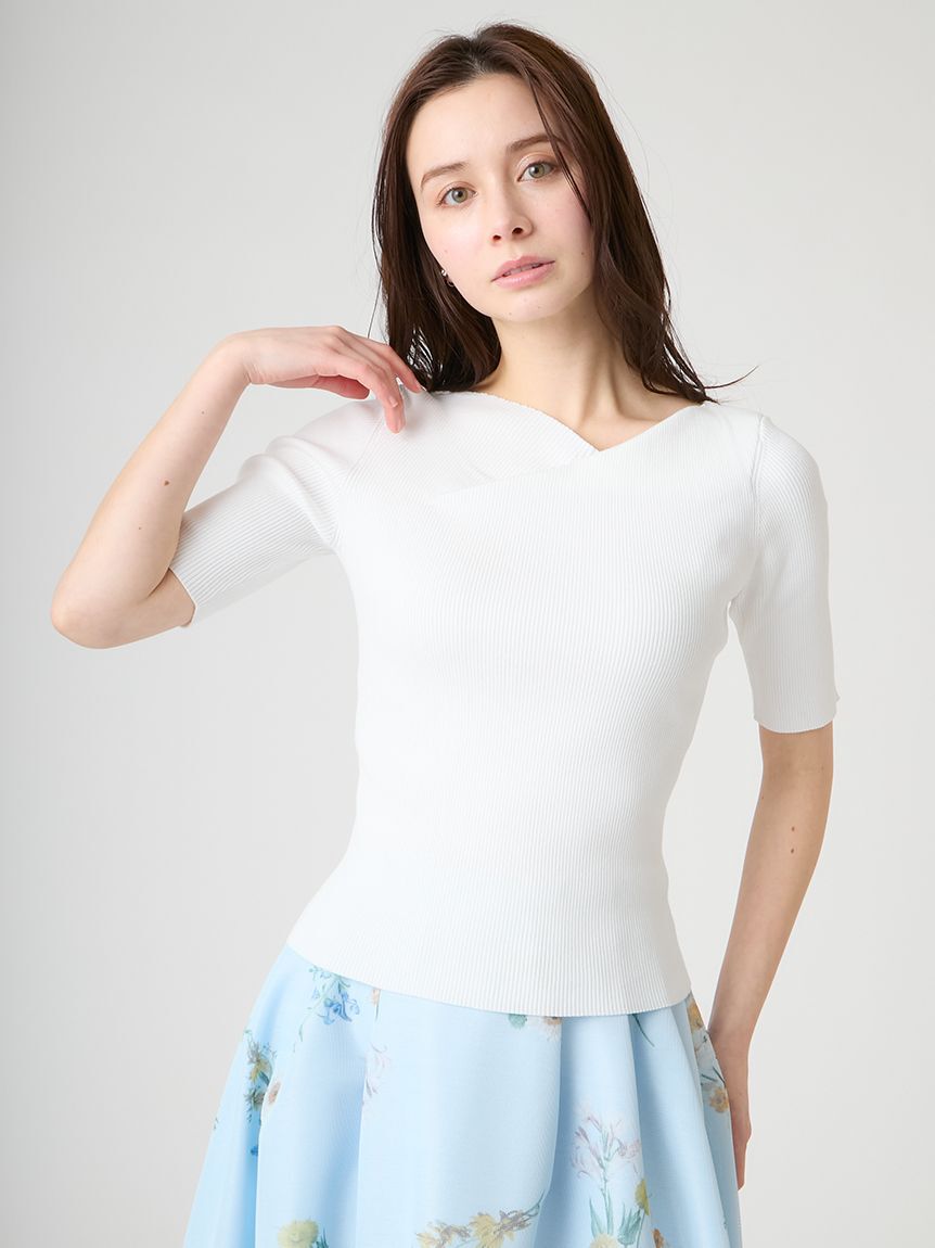 CELFORD「【洗える】デコルテデザインニットプルオーバー」|ニット・セーター|OWHT