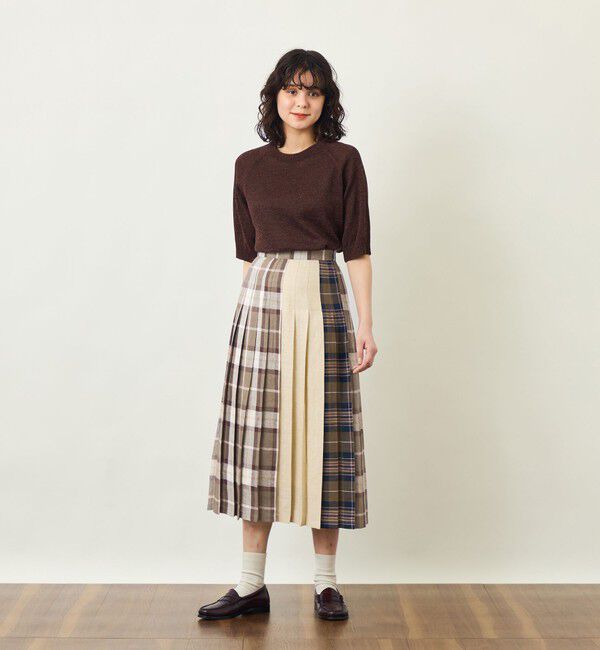 MACKINTOSH PHILOSOPHY「GREY LABEL O'NEIL OF DUBLIN リネンプリーツスカート」|スカート|