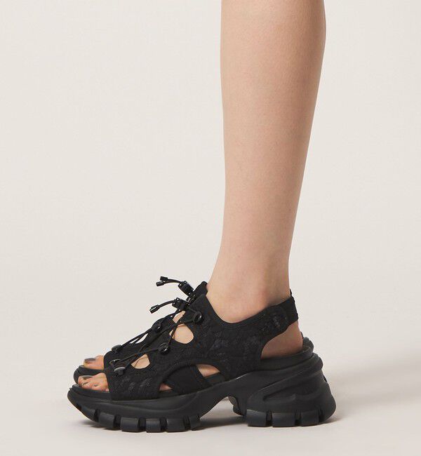 SY UNITED ARROWS「＜SY＞レースアップ ネオプレーンサンダル70&uarr;」|サンダル|