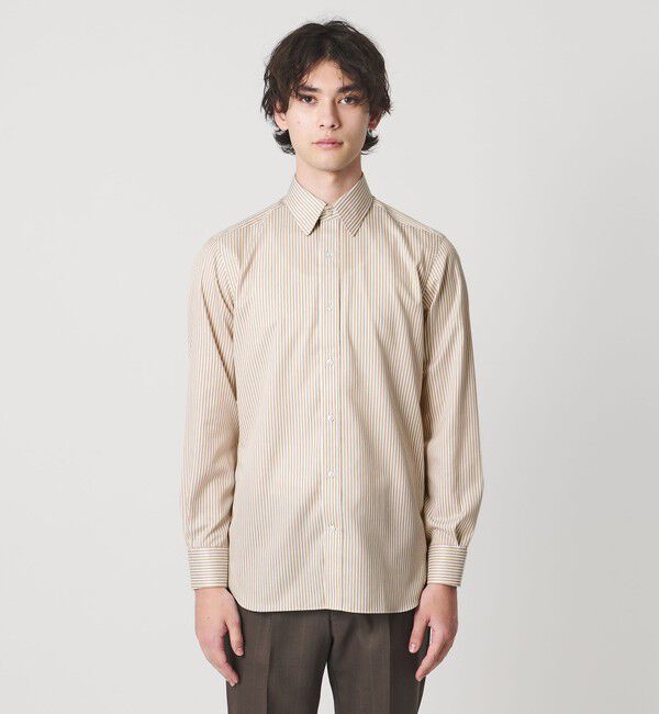 UNITED ARROWS「イージーケア AG ファンシーストライプ ラウンドレギュラーカラー シャツ ー抗菌防臭ー」|シャツ・ブラウス|