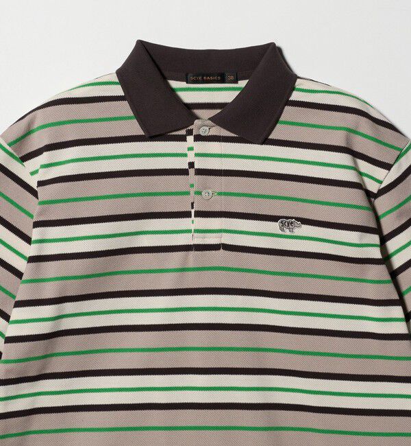 UNITED ARROWS「＜SCYE BASICS＞マルチボーダー ピケ ポロシャツ」|Tシャツ・カットソー|