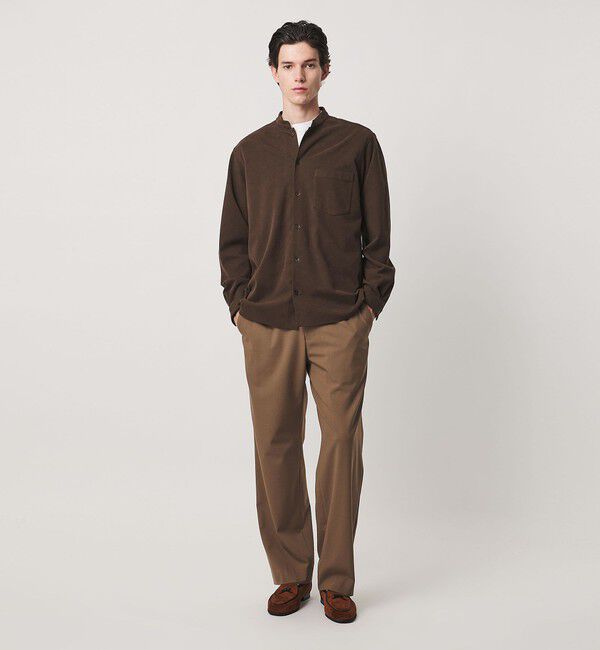 UNITED ARROWS「スエーディージャージ バンドカラーシャツ」|シャツ・ブラウス|