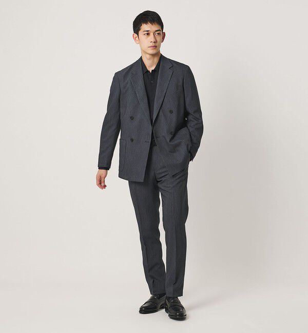 UNITED ARROWS「テックデニム 1プリーツ パンツ UA COZY ウォッシャブル ヨコストレッチ」|スラックス|