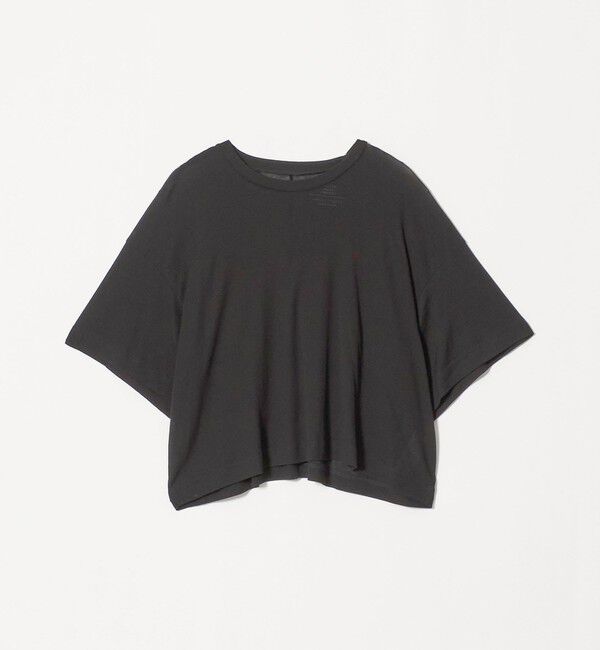 conte「＜upper hights &times; conte＞ シアー ボックス クルーネックTシャツ」|Tシャツ・カットソー|BLACK