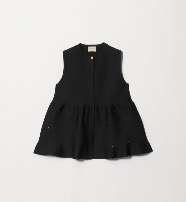UNITED ARROWS「ビジュー ベスト ‐ウォッシャブル‐」|ベスト・ジレ|BLACK