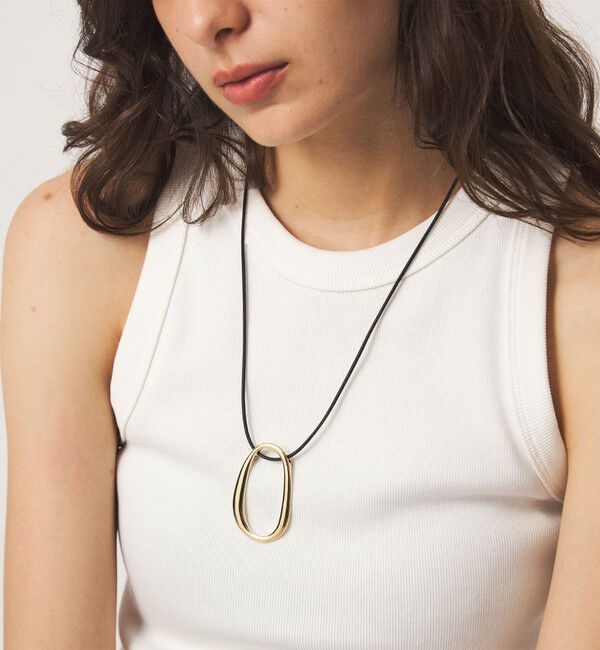 UNITED ARROWS green label relaxing「オーバルリング コード ネックレス 2」|ネックレス|GOLD