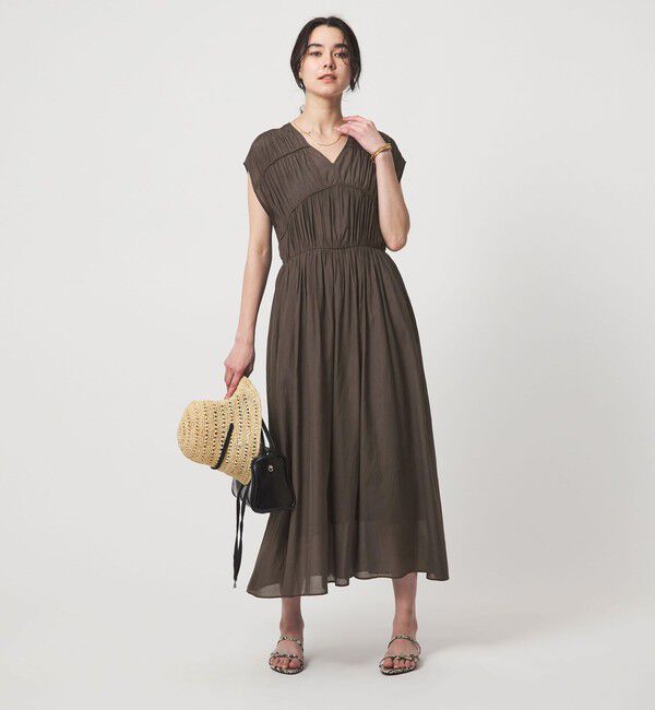 UNITED ARROWS green label relaxing「ティアード ギャザー ワンピース」|ワンピース|