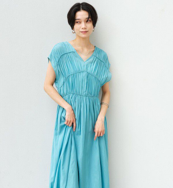 UNITED ARROWS green label relaxing「ティアード ギャザー ワンピース」|ワンピース|LT.BLUE