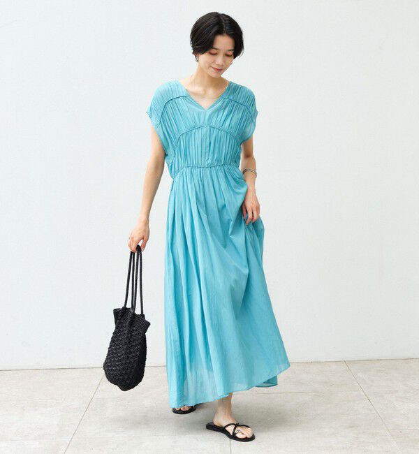 UNITED ARROWS green label relaxing「ティアード ギャザー ワンピース」|ワンピース|