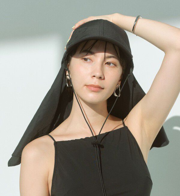 UNITED ARROWS green label relaxing「【WEB限定】2WAY シェードキャップ / 帽子 UVカット」|キャップ・キャスケット|BLACK