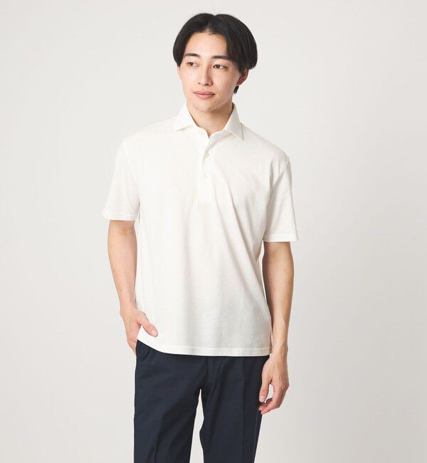 UNITED ARROWS green label relaxing「＜gim＞26SS アメリカンシーアイランド ビズ ポロシャツ -吸水速乾-」|ポロシャツ|WHITE