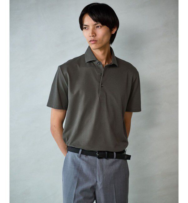 UNITED ARROWS green label relaxing「＜gim＞26SS アメリカンシーアイランド ビズ ポロシャツ -吸水速乾-」|ポロシャツ|DK.GRAY