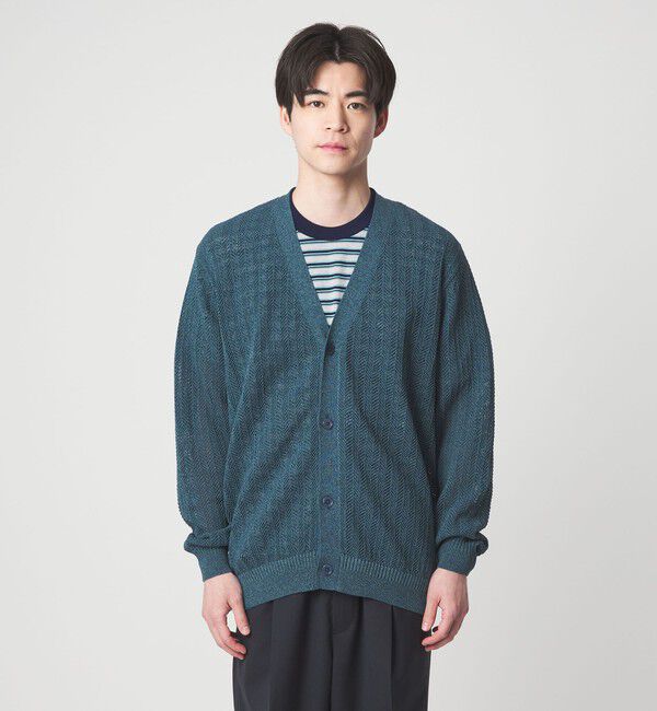 UNITED ARROWS green label relaxing「ミックス メランジ メッシュ カーディガン」|カーディガン|