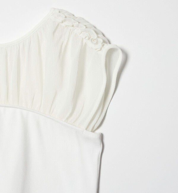 EMMEL REFINES「＜EMMEL REFINES＞EM ヨウリュウ カタフリル ドッキング Tシャツ」|Tシャツ・カットソー|