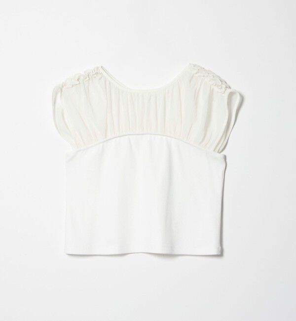 EMMEL REFINES「＜EMMEL REFINES＞EM ヨウリュウ カタフリル ドッキング Tシャツ」|Tシャツ・カットソー|