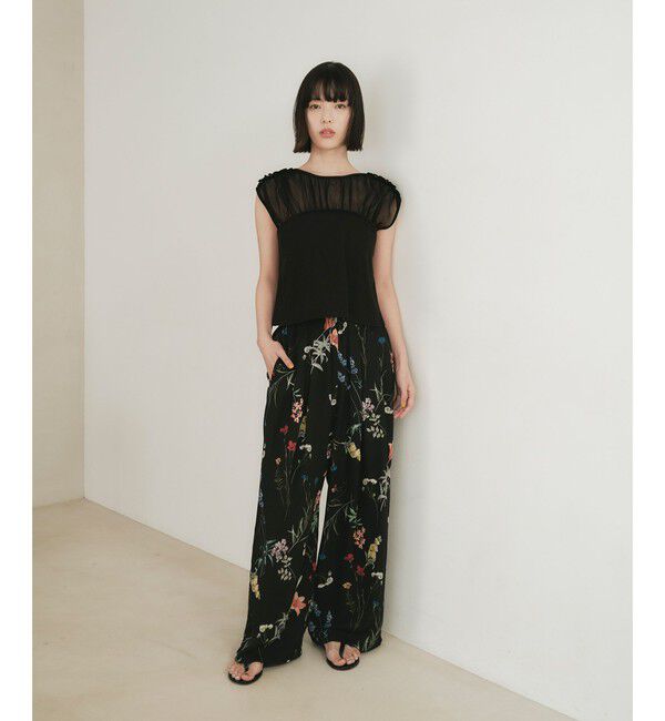 EMMEL REFINES「＜EMMEL REFINES＞EM ヨウリュウ カタフリル ドッキング Tシャツ」|Tシャツ・カットソー|