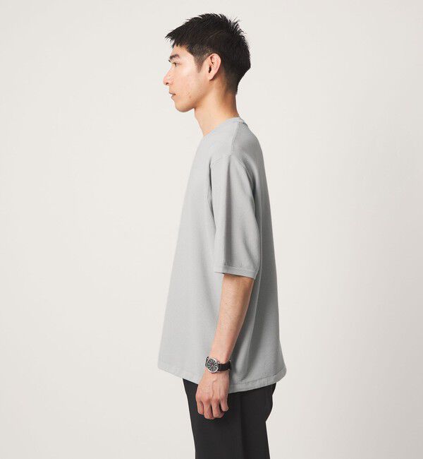 UNITED ARROWS green label relaxing「ガーター ドローコード 半袖 クルーネック ニット -ウォッシャブル・UVカット・遮熱-」|Tシャツ・カットソー|
