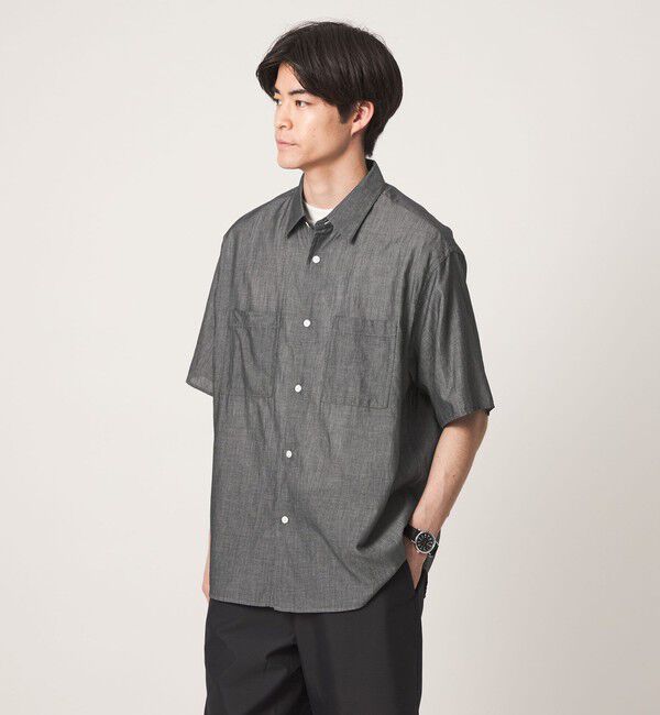UNITED ARROWS green label relaxing「2.25オンス デニム レギュラーカラー 半袖 シャツ」|シャツ・ブラウス|