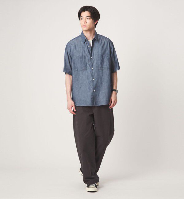 UNITED ARROWS green label relaxing「2.25オンス デニム レギュラーカラー 半袖 シャツ」|シャツ・ブラウス|