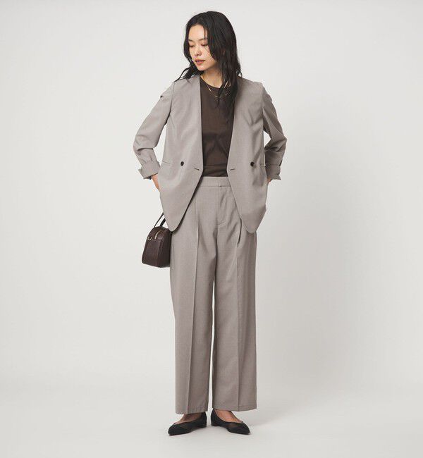 UNITED ARROWS green label relaxing「［size SHORT/TALLあり］トリアセ ノーラペル ジャケット 」|ノーカラージャケット|