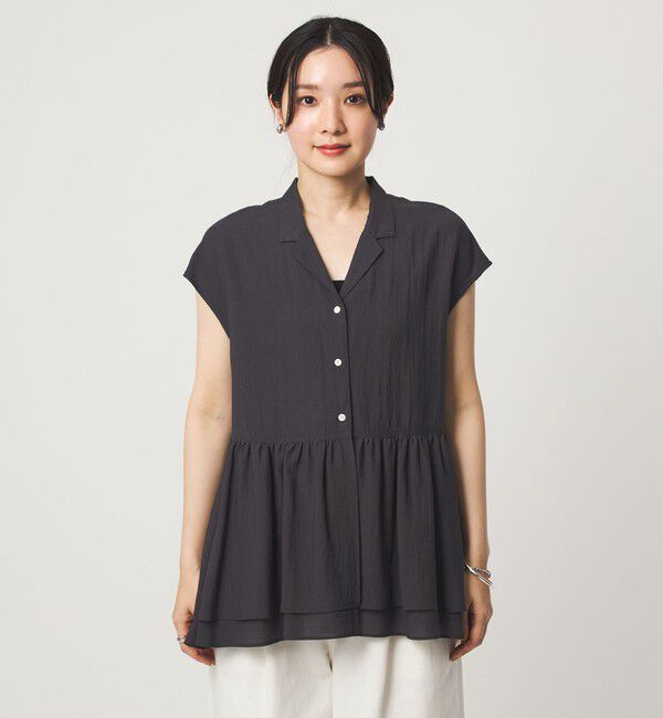 UNITED ARROWS green label relaxing「【WEB限定】＜at ease＞ペプラム ブラウス」|シャツ・ブラウス|